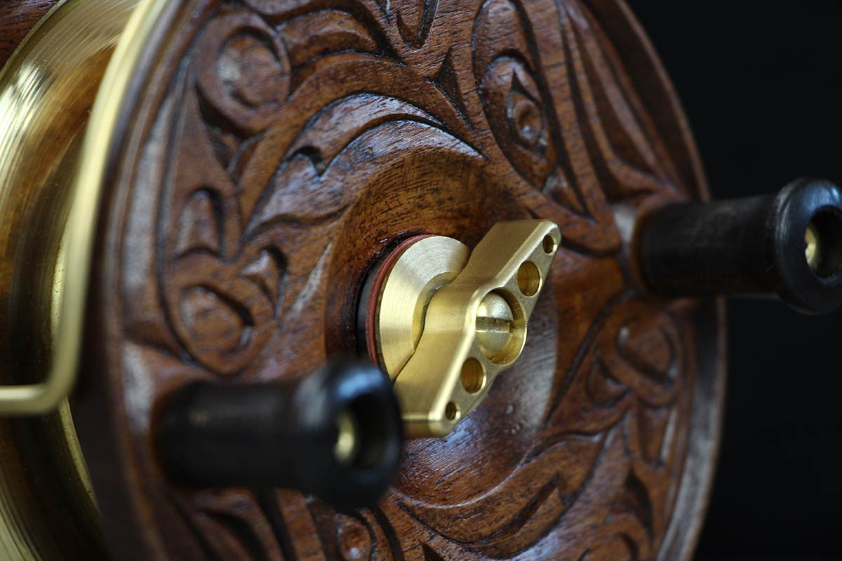 "Circle of Life" Limited Edition Hand Carved Fishing Reel by Jason Henry Hunt