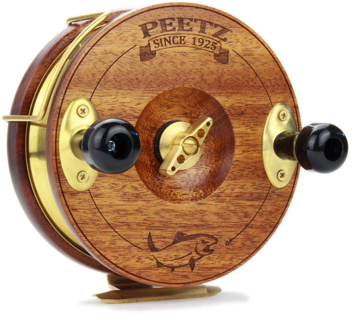 6" PEETZ Evolution fishing reels feature our unique one-way drag mechanism - no more "knuckle buster" effect!